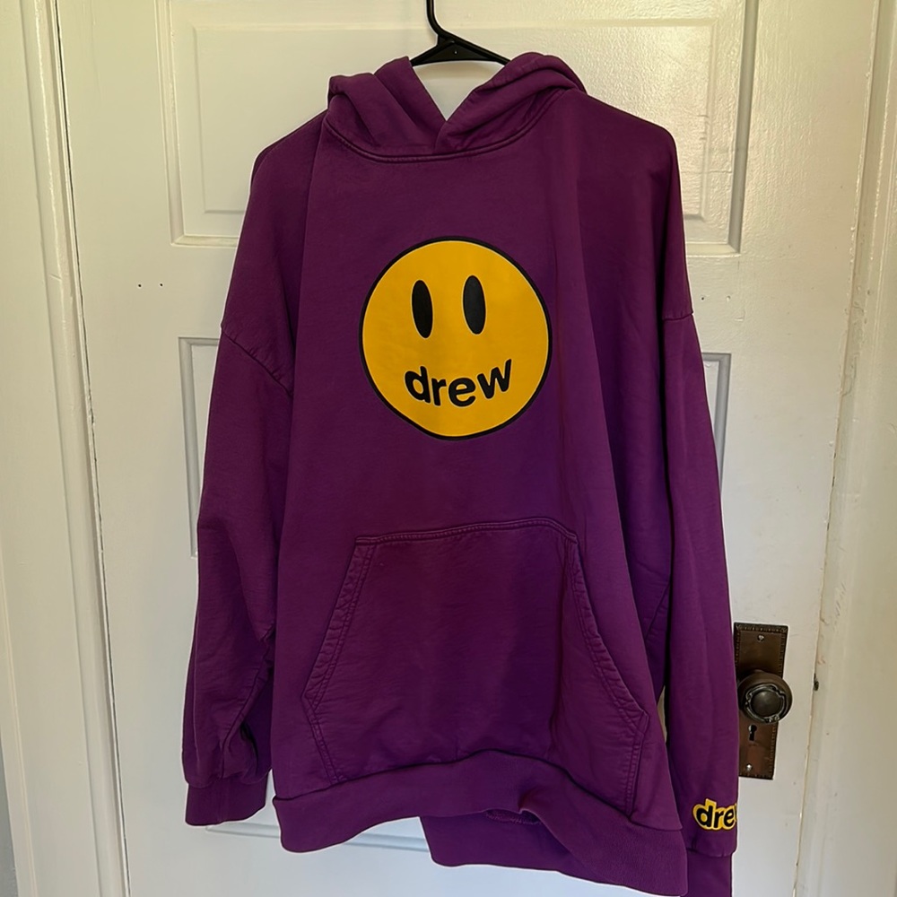Purple drew hoodie. Thick Quality hoodie. Used